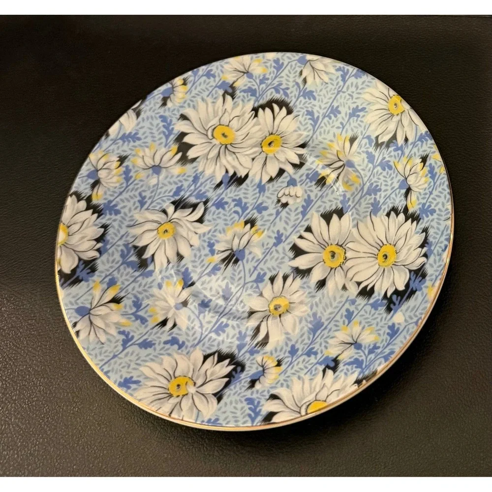Royal Albert Coffee Tea Cup Saucer Lady Jane Blue White Daisy Bone China England